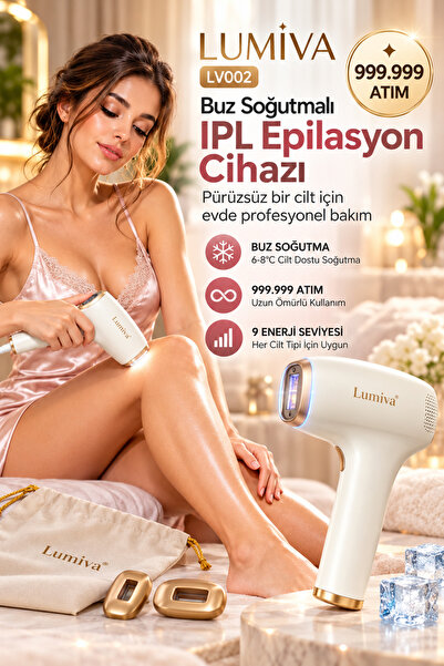Lumiva W-1101 IPL Lazer Buz Soğutmalı IPL Lazer Epilasyon Cihazı 999.999 Atım...