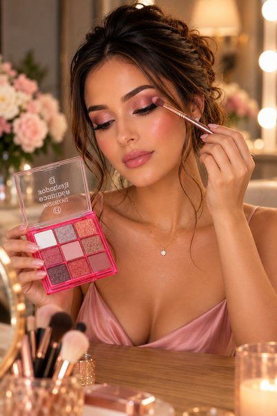 Warda Beauty Daisyrose Radiance Eyeshadow Palette – 9-Shade Matte & Shimmer E...