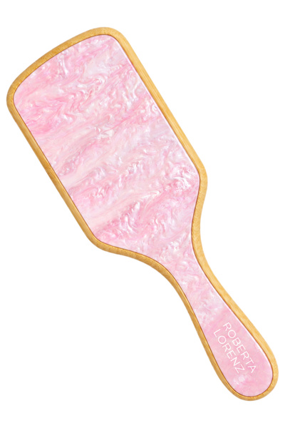 Roberta Lorenz Pink Premium Acetate Bamboo Hair Brush and Comb 25 cm – Ergono...