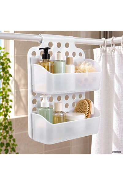 DD SHOP Raft baie pl 2locuri cu orificii - Rafturi Plastic, Organizare-Curata...