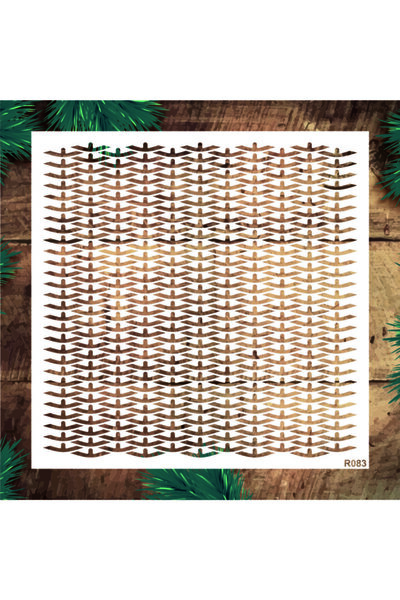 Stencil tasarım Stencil Tasarım R083 Rattan - Dekoratif Duvar, Eşya, Fayans,k...