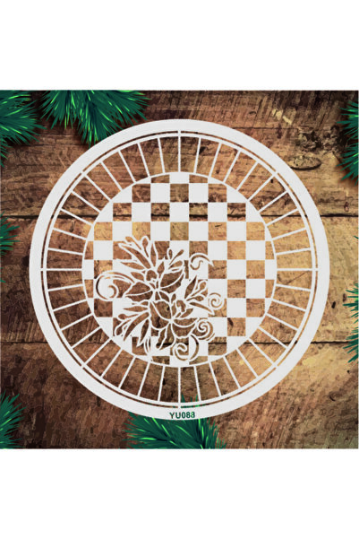 Stencil tasarım Stencil Tasarım Yu088- Dekoratif Duvar, Eşya, Fayans,kumaş Bo...