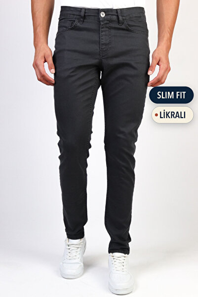 HLT JEANS Men's Anthracite Slim Fit Lycra Jean Jeans Trousers Hlthe001967
