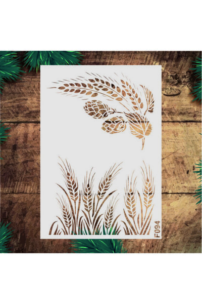 Stencil tasarım Stencil Tasarım F094 - Dekoratif Duvar Ve Eşya Boyama Şablonl...