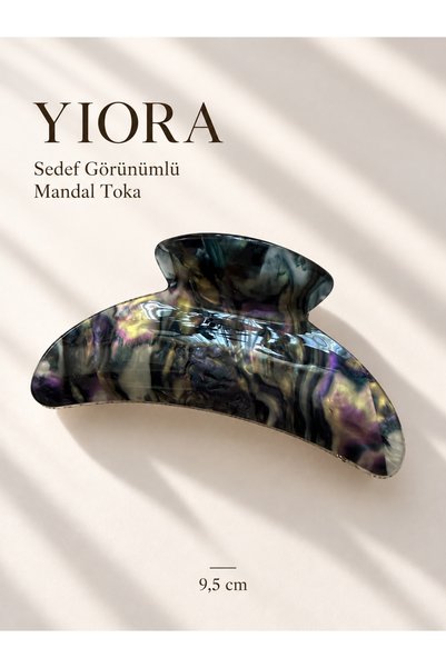 yiora Kadın Dokulu Büyük Boy Metal Gövde Kemik Kaplama Mandal Toka - Güçlü Tu...
