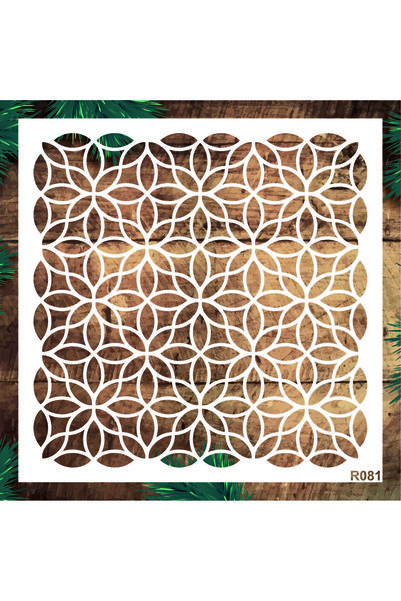 Stencil tasarım Stencil Tasarım R081- Dekoratif Duvar, Fayans Ve Eşya Boyama ...