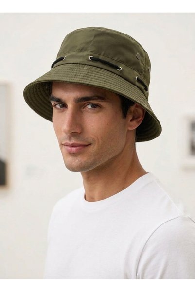 STELLA VESTİNO Double-Sided Unisex Drawstring Bucket Hat - Water Repellent Ra...