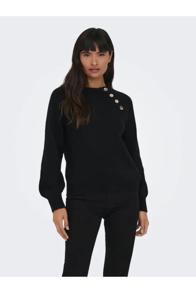 ONLY Onlemma Ls Button Oneck Knt Noos Kadın Kazak 15302253