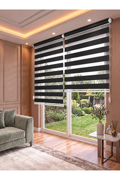 Perde Konağı Bambu Siyah Zebra Perde | Modern ve Güçlü Stil | Özel Ölçü