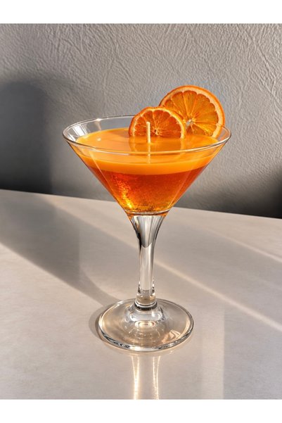 Genel Markalar Sunset Spritz Kokteyl Dekoratif Mum - El Yapımı Doğal Soya Wax