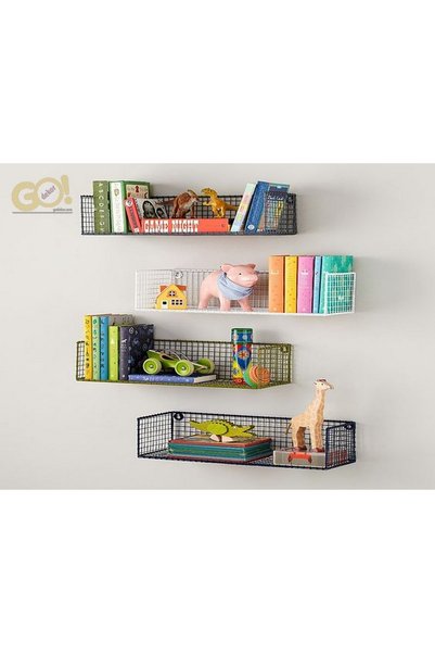 GO DEKOR Metal 2li Set Rüstik Çalışma Odası, Banyo Ve Mutfak Tel Duvar Rafı -...