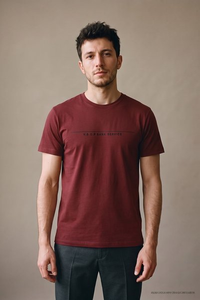 Maccali Tile Men's Text Printed Crew Neck T-Shirt