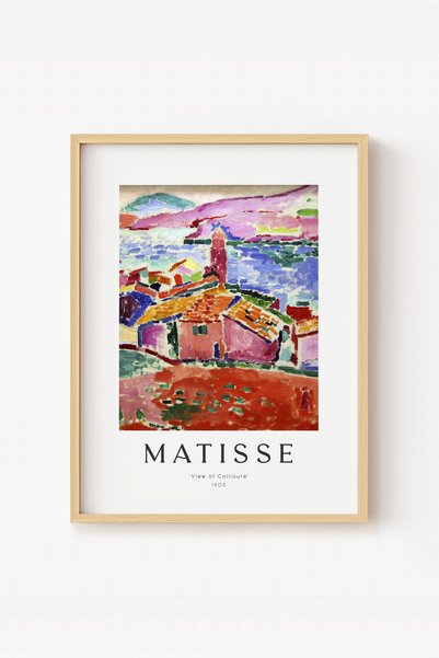 Pena Tablo Henri Matisse - View of Collioure Ahşap Çerçeveli Tablo - Sanat Es...