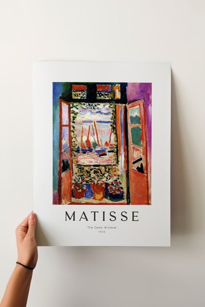 Pena Tablo Henri Matisse - The Open Window Çerçevesiz Poster - Matisse Sanat ...