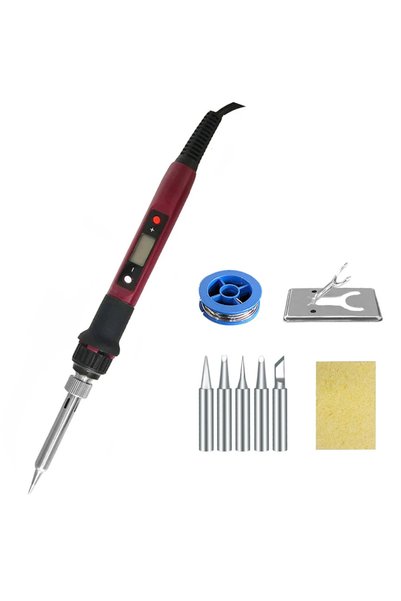 Choice5 220V EU plug 80W purple set3 80W Digital Electric Soldering Iron Set ...