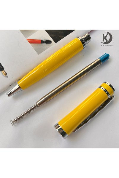 Choice Yellow 3035 Yellow Fancy Smooth Writing Metal Twist Action Business Ba...