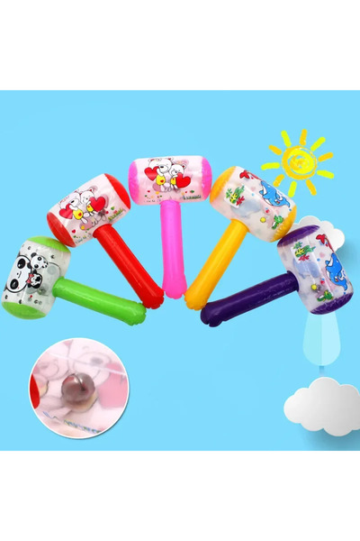 Choice3 3pcs random colors 3pcs Inflatable Hammer with Bell Air Hammer Toys P...
