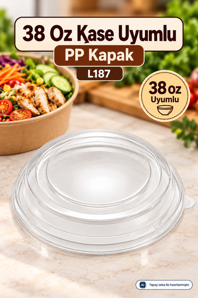 38 Oz Kase Uyumlu PP Kapak (L187)