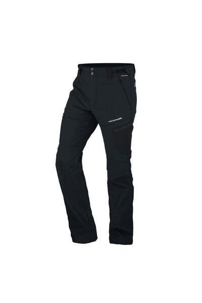 NORTHFINDER GINEMON – pantaloni de drumeție softshell pentru bărbați, Negru