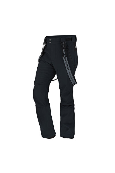 NORTHFINDER Pantaloni de schi softshell de iarnă ISHAAN pentru bărbați, negri