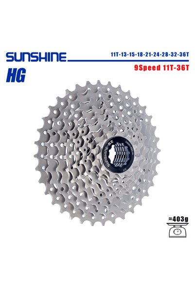 Choice كاسيت دراجة SUNSHINE 9 سرعات 11T-36T 8/9/10/11/12 سرعة ضرس دراجة جبلية...