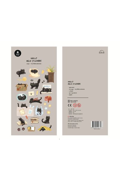 Choice Litte Universe-1197 Korean Import Suatelier Universe Black Cat Paper S...