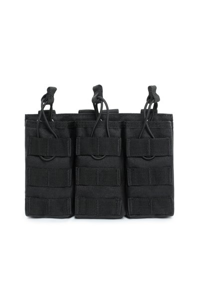 Choice3 black color Triple Mag Pouch Open Top 5.56mm Magazine Pouch Fit for M...