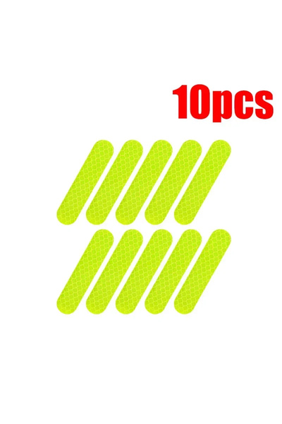 Choice8 Green-10pcs 10-100Pcs Motorcycle Helmet Warning Reflective Stickers N...