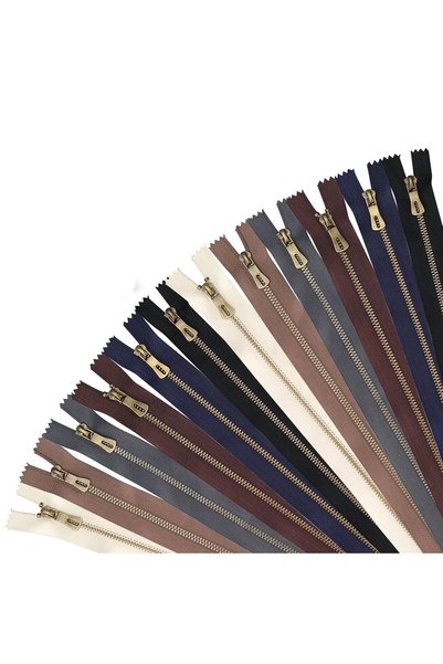Choice3 15cm-12pcs 12-Pack #3 Antique Metal Zippers Heavy Duty Rustproof for ...