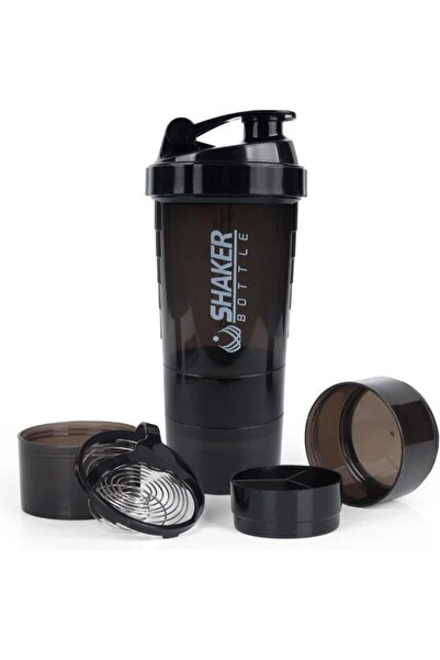 Choice 501-600ml Black Protein Shaker Bottle Leak Proof Bottle for Protein Mi...