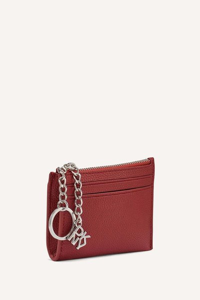 Dkny SARAH TOP ZIP CARDHOLDER-FOH - RHYTHM RED-OS