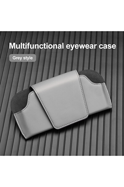 Choice grey Magnetic Car Sunglasses Holder Case Universal Auto Sun Visor Glas...