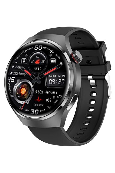 PRO The GT4 smartwatch features Bluetooth calling functionality (answering/making calls).