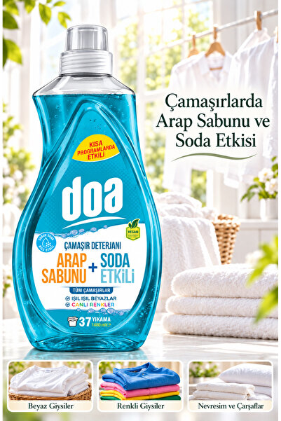 Doa ÇAMAŞIR DETERJANI ARAP SABUNU SODA ETKİLİ / 1480 ML