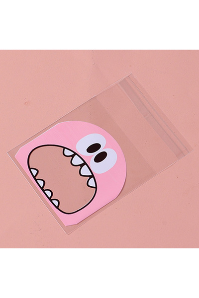 Choice 7x7cm 100pcs NO.3 50/100pcs Cookie Candy Bags Cute Cartoon Monster Sel...