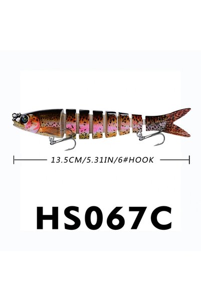 Choice Red 13.5cm/19g Sinking Swimbait Crankbaits Fishing Lure Set of Wobbler...