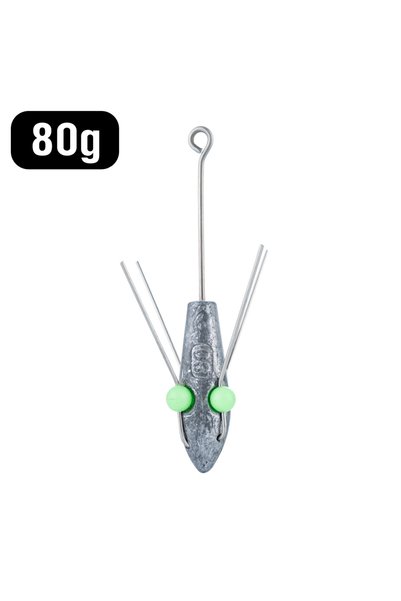 Choice 80g 1Pc Surf Fishing Weight Anti-Snag Fishing Sinkers with Luminous Be...