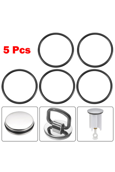 Choice 5pcs O Ring For 38mm Bath SInk Basin Drain Plug Rubber Seal For Fixes ...