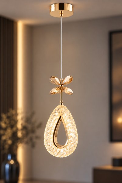 İstanbul Avize İstanbul Avize Hera Tekli Gold 3 Renk Ledli Modern Led Avize
