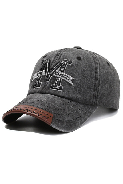 Choice3 56cm-60cm Black Hot Sale Unisex Baseball Cap M Letter Embroidery Dad ...