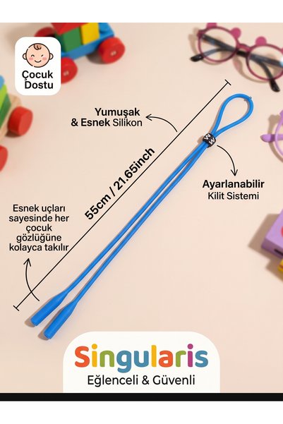 Singularis Adjustable Silicone Non-Slip A Quality Imported Glasses Rope For C...