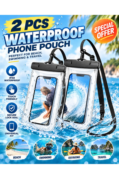 Primo Plus Waterproof phone case (2 pieces), fully sealed, supports touch, no...