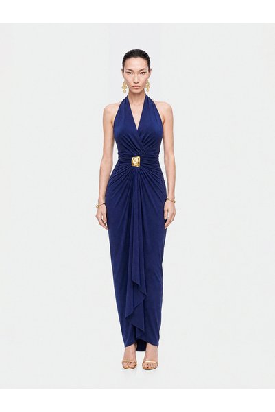 Nocturne Halter Yaka Maxi Elbise