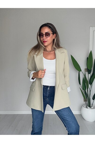 ms perry Folded Sleeve Blazer Jacket