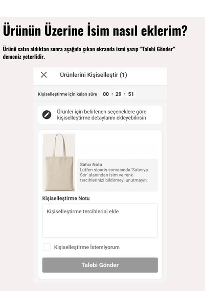 Cemira İsimli Çanta İsme Özel Hediye Çanta, Çiçekli Kişiye Özel Tote Bag, Kitap Çantası, Omuz Çantası