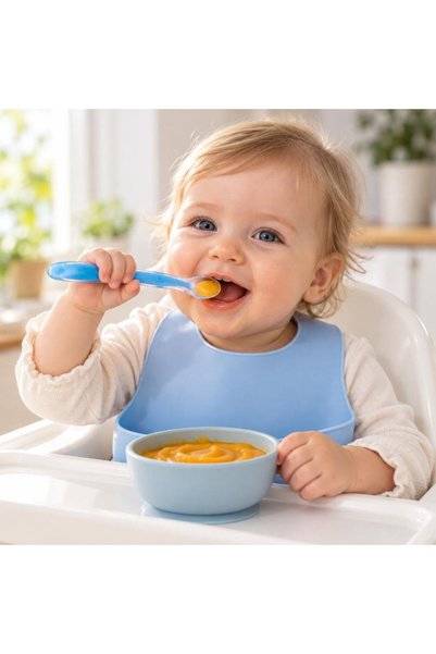 Empria Lingurita flexibila, silicon, bebelusi, lingura diversificare bebe, Em...
