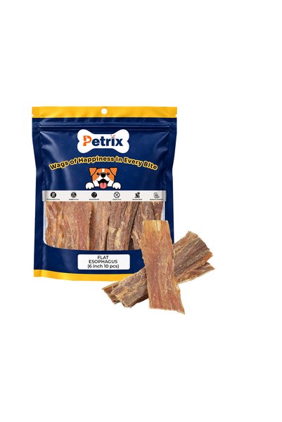 Petrix Flat Esophagus Dog Chew Treat (6 Inch, 10 Pcs)