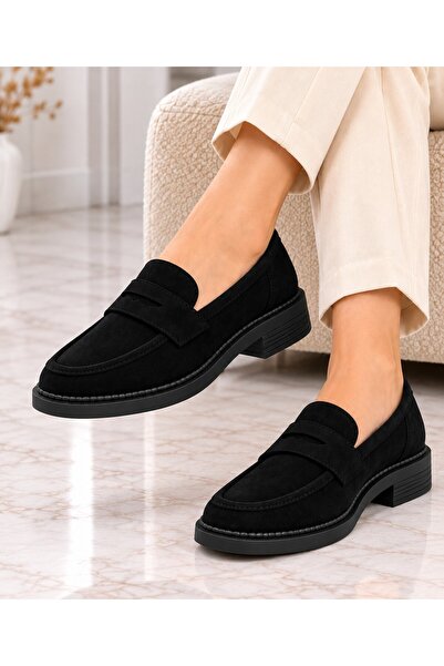 Zenora Shoes Kadın Süet Loafer Makosen Ortopedik Tabanlı Ayakkabı