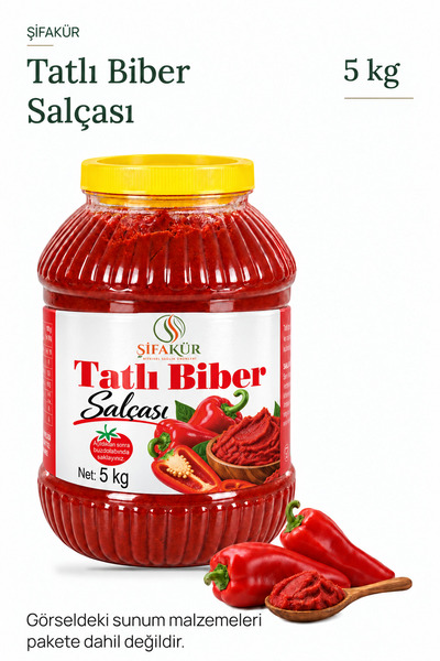 ŞİFAKÜR BİTKİSEL SAĞLIK ÜRÜNLERİ Şifakür Tatlı Biber Salçası Güneşte Kurutulm...