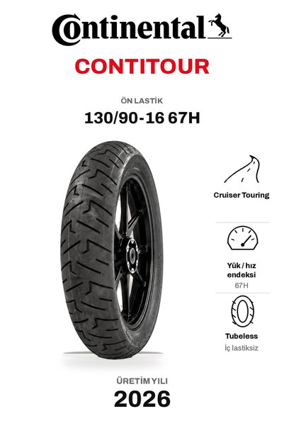 Continental ContiTour 130/90-16 67H Ön Motosiklet Lastiği (2026)